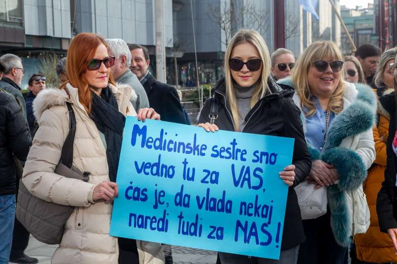 protestni shod, medicinske sestre