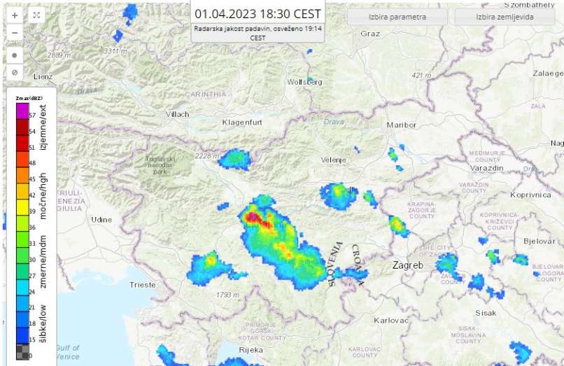 radarska slika, 1.4.2023