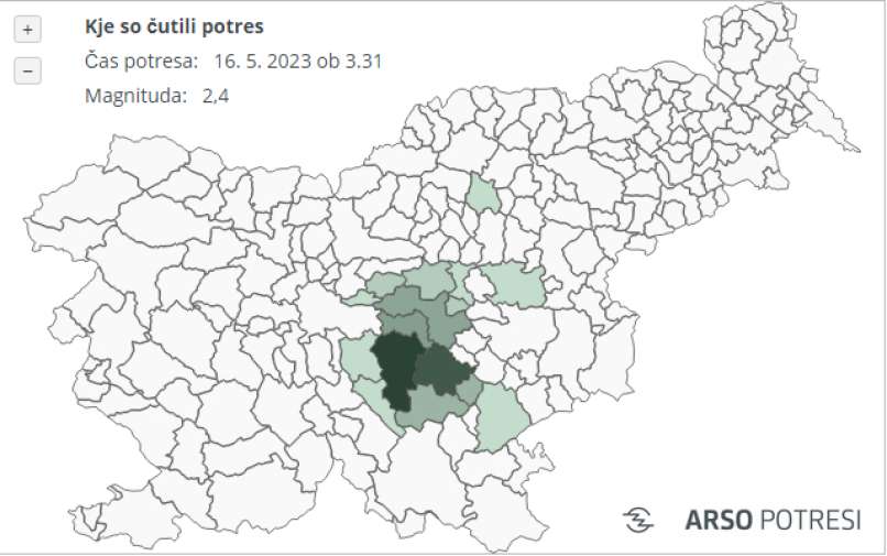 potres, ivančna gorica