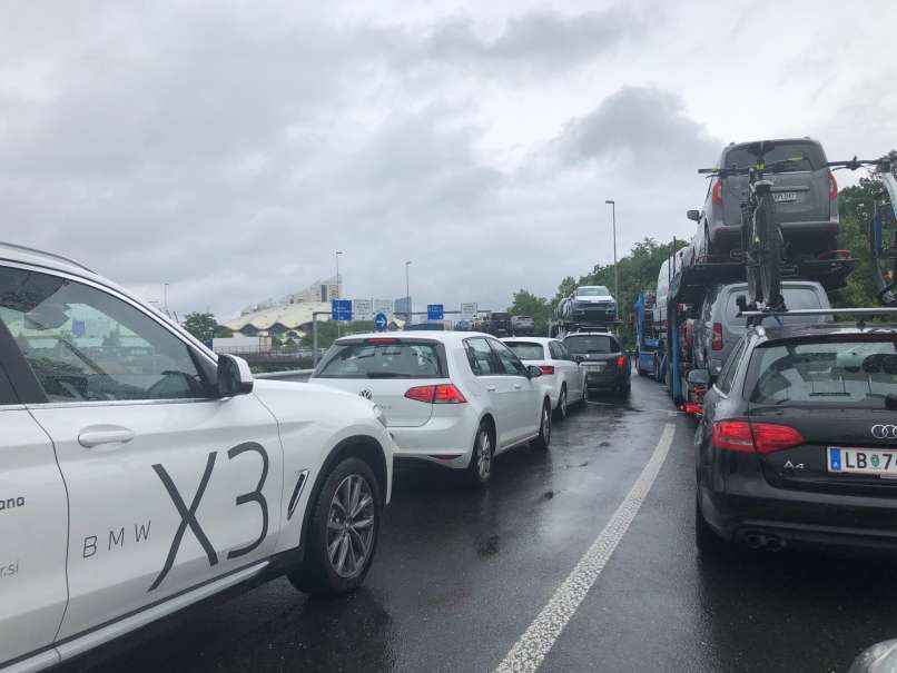 gneča, zastoj, ljubljanska obvozica, promet