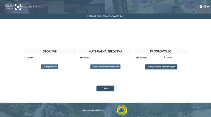 Aplikacija Poplave 2023