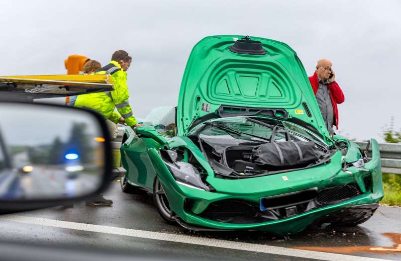 ferrari-f8-spider, nesreča