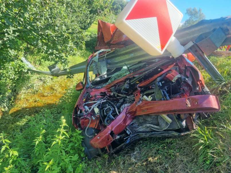 sečovlje, odbojna ograja, prometna nesreča