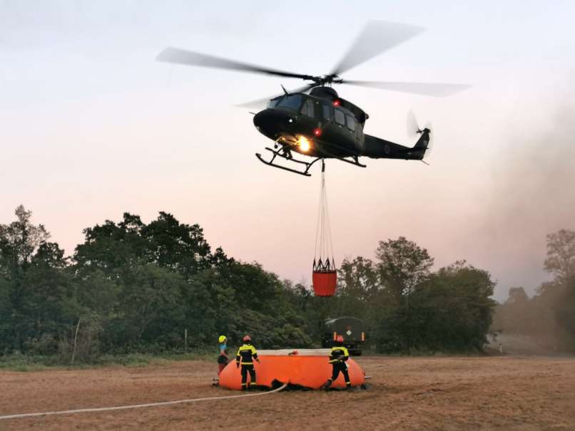 helikopter, gašenje, gasilci, slovenska vojska