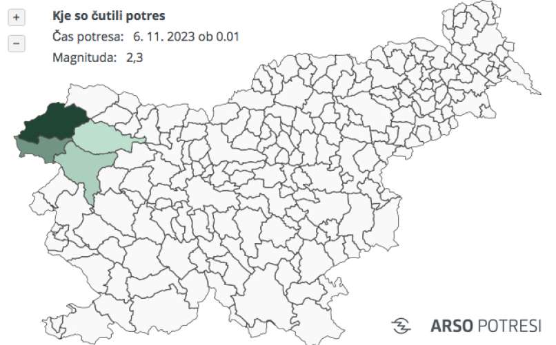 Potres, Bovec