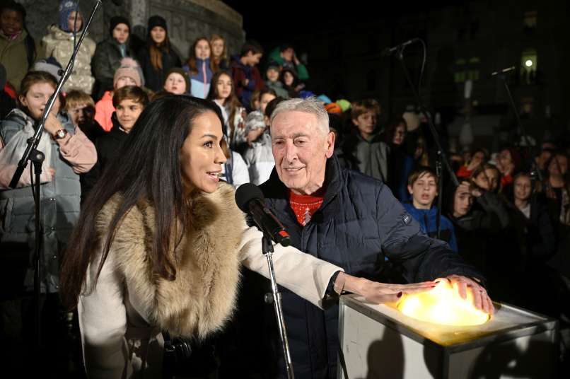 tina gaber, aleš čerin, prižig lučk 2023