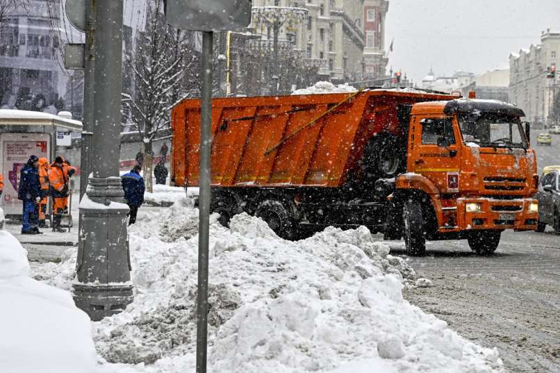 moskva, sneg, sneženje