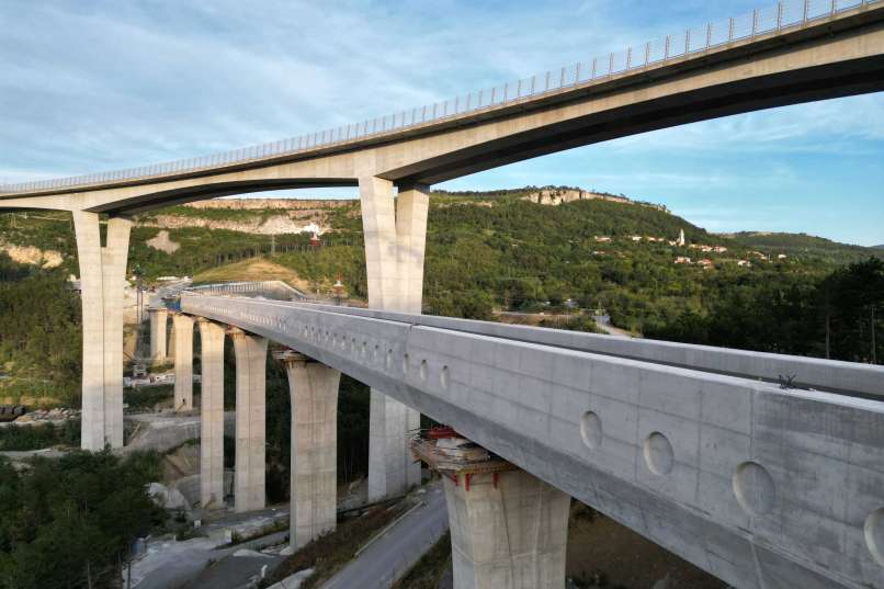 GABROVICA, železniški viadukt, gradnja, drugi tir, Ponting 2