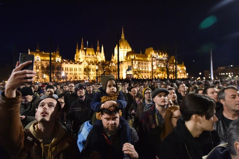 protest, madžarska, budimpešta