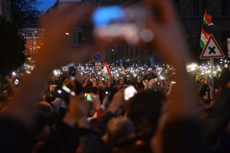 protest, madžarska, budimpešta