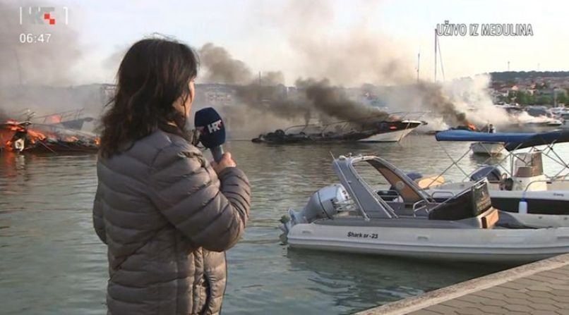 požar, marina medulin