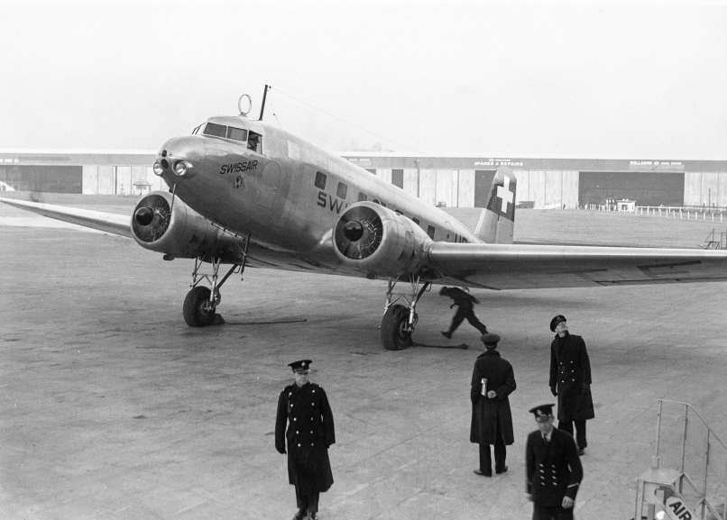 letalo, dc3, swissair, nesreča, 1957