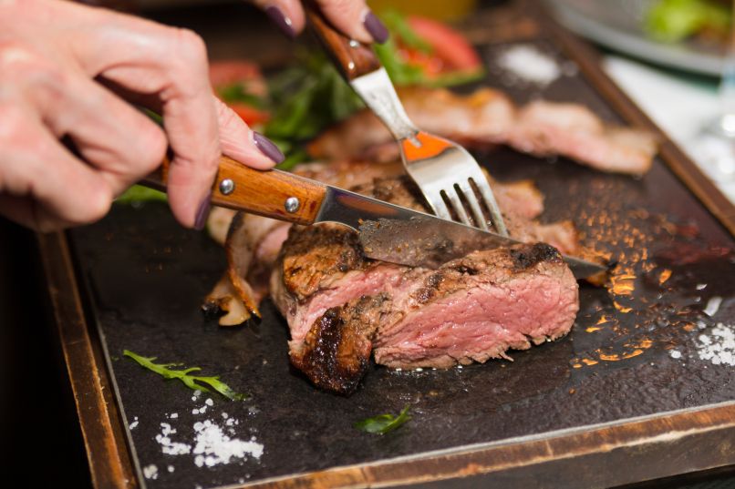 meso, steak, zrezek