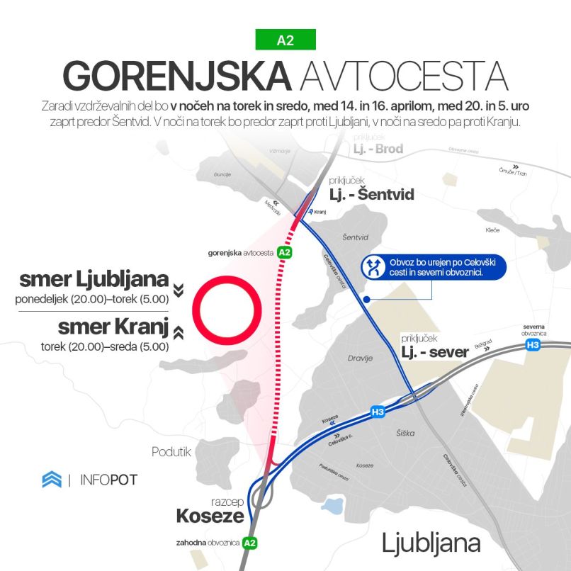 predor sentvid obvoz