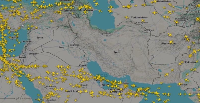 zračni prostor, iran, izrael