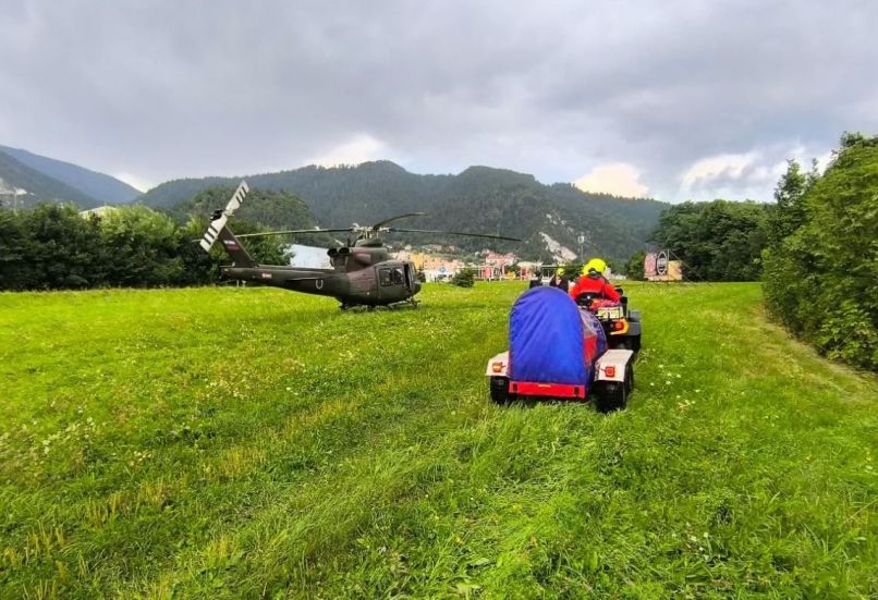 helikopter, grs tržič, kofce