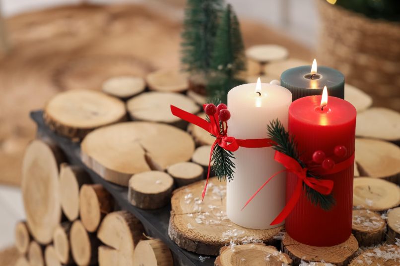 bozicne-svece, diy-svece, ideje-advent, ustvarjanje