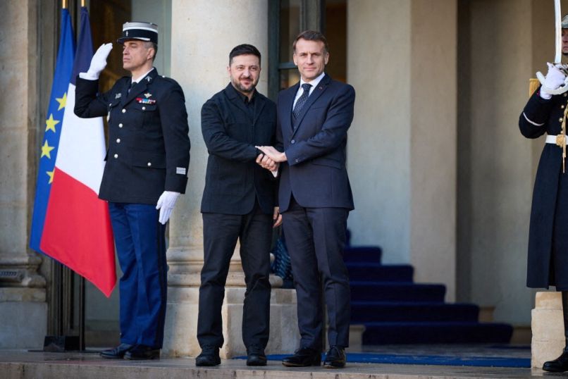 Volodimir Zelenski, Emmanuel Macron
