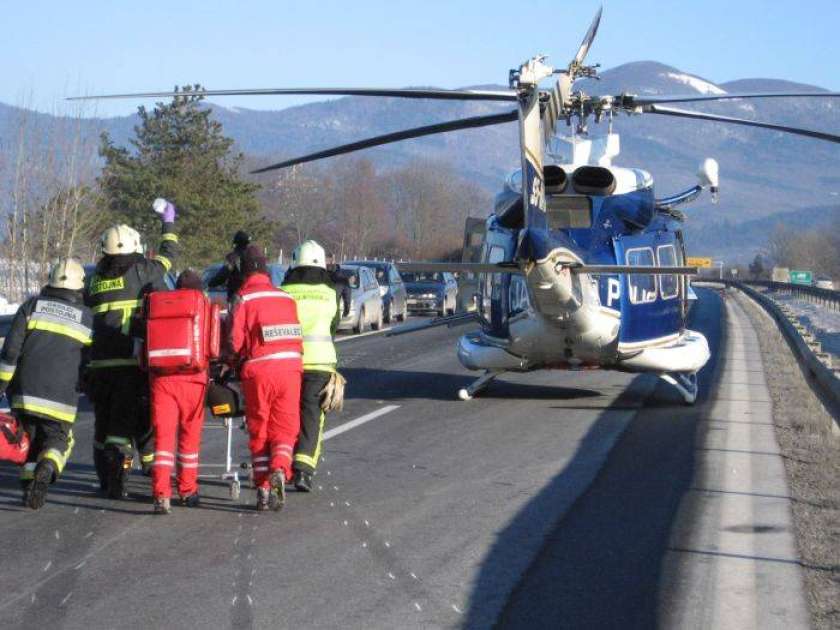 FOTO: Helikopterska nujna pomoč