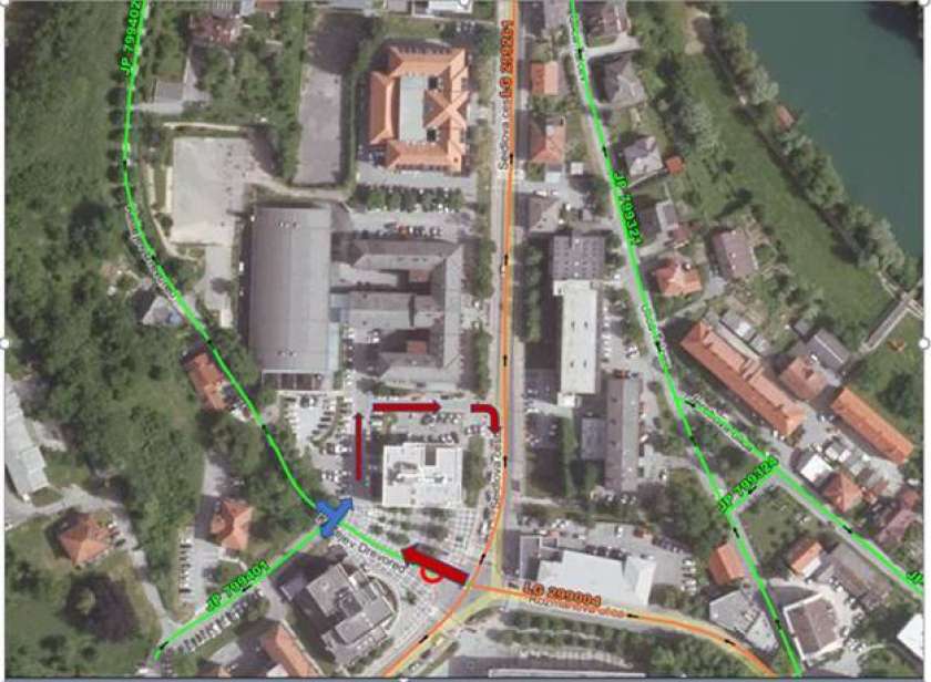 Zaključevanje del na priključku Kettejevega drevoreda na Seidlovo cesto