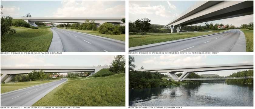 FOTO: Razstavljene projektne rešitve za nov most čez Krko