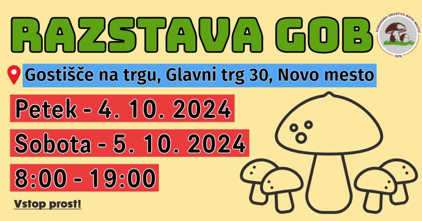 Na Glavnem trgu razstava gob