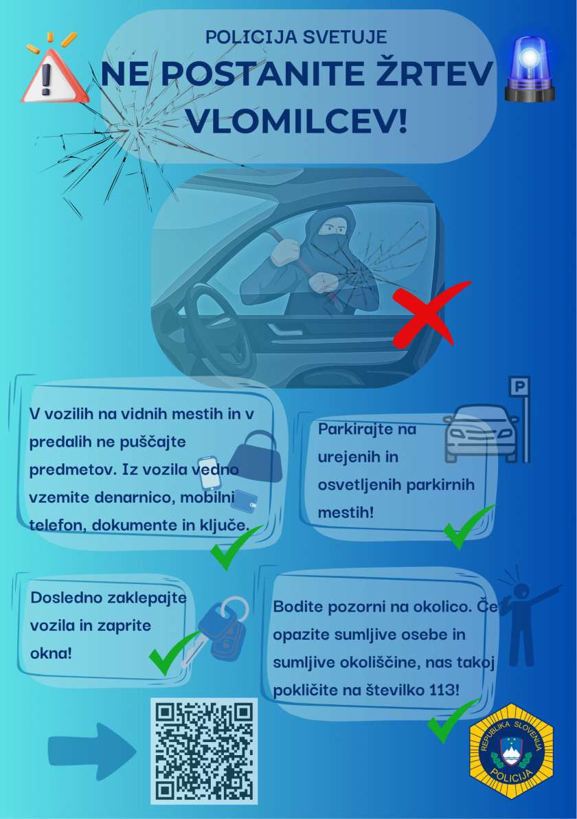 Povečano število vlomov v avtomobile