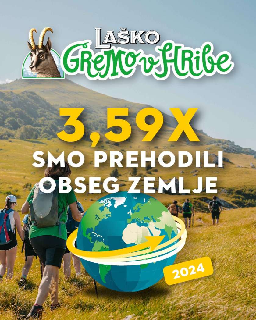 Laško Gremo v hribe 2024: Presegli vse mejnike in večkrat obsegli svet!