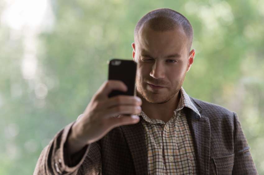 moški selfie