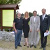 Zmago Jelinčič Plemeniti, Patricija Simonič – avtorica skulpture, Matej Arčon – župan Mestne občine 