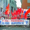 Demonstranti na Titovem trgu v Kopru