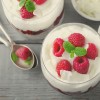 puding, maline, kokos
