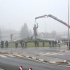 murska-sobota, postavljanje-kipa
