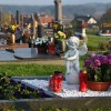 pokopališče, dan-mrtvih, 1-november, sveča, ikebana