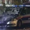 zažgan policijski avto, linz.jpg
