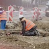 gradbišče, delavci, cesta, gradnja, pomgrad, asfalt