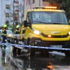 simbolična, policija, gasilci, prometna-nesreča