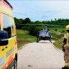 rešilec, helikopter, gasilci