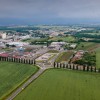 simbolična, dron, murska-sobota, južna-obvoznica, drevored, krožišče, cesta, polja