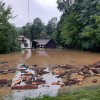 poplave-2022, dolnja-bistrica, nasip, protipoplavni-nasip-popustil, reka-mura