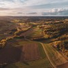 simbolična, dron, goričko, gozd, njive, polja