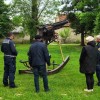 bkbf, umetniki, kiparska-inštalacija, policija, vandali