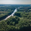 simbolična, mura, narava, dron, gozd, reka, vode