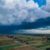 simbolična, nevihta, neurje, vreme, oblačno, oblaki, dron