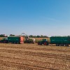 simbolična, žetev, kmetijstvo, dron, traktor, kombanj, polje, koruza