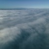 simbolična, nebo, oblaki, letenje, dron, megla
