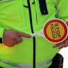 policija stop znak, meritev hitrosti