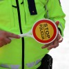 policija stop znak, meritev hitrosti
