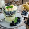 rižev puding s sadjem