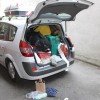 avto, počitnice, na poti, med vožnjo, prtljaga